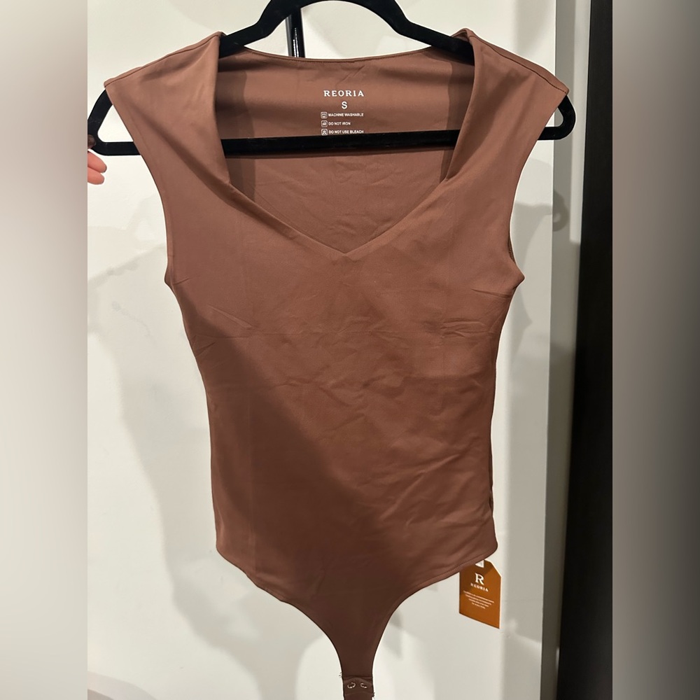ReoRia Tan Sleeveless Bodysuit